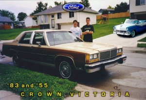 My old Crown Vic (yeah, that's me in high school)