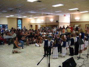 Serbs listening to Serbian childs singing Serbian songs in Serbian at Serb Fest!