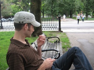 Chillin' like a villain in the park.