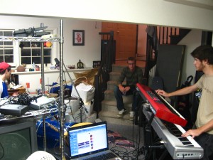 Eric and Tom recording some aural goods.