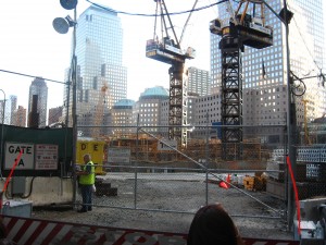 Former site of the twin towers of the WTC, known in newscasting circles (and therefore everywhere) as as Ground Zero.