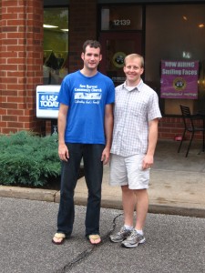 Zach and Tim, old friends, reunited at last.