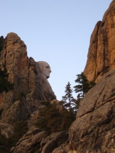 In South Dakota, George Washington leads a rocky existence.