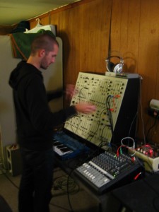 David working the analog synth.  And probably also his mojo.